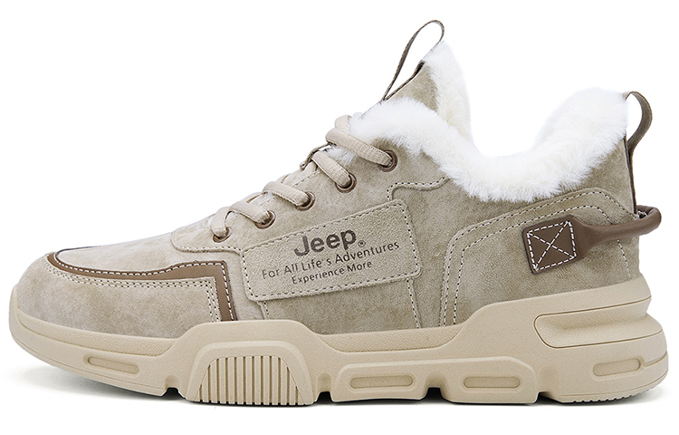 Jeep Fleece Lined Comfortable Minimalist Style Sports Cushioning Abrasion Resistant Breathable Thermal Low top