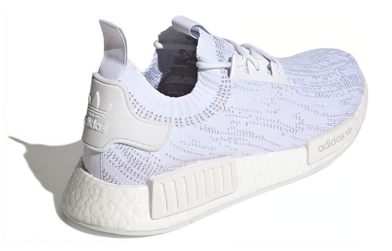 Кроссовки adidas NMD_R1 Primeknit (бело-серый) — Белый / серый — фото 4
