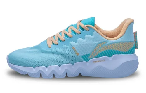 Li Ning LN Fle Lively Breathable Cushioning Abrasion Resistant Low top Casual Shoes Women's Aquatic Green