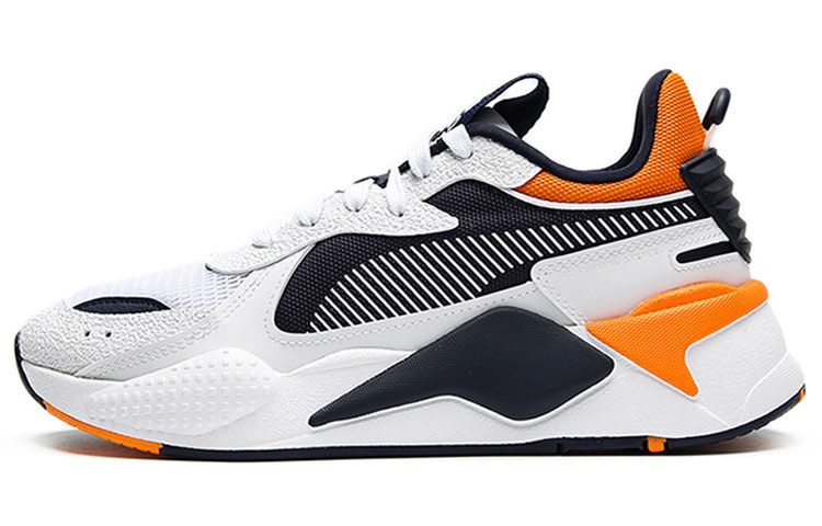 Кроссовки PUMA RS-X Hard Drive (бело-серо-оранжевые)