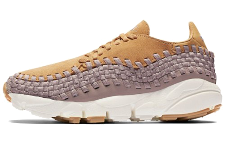 Nike Air Footscape Woven Cushioning Slip Resistant Abrasion Resistant Low top Casual Shoes Women's Gray Khaki