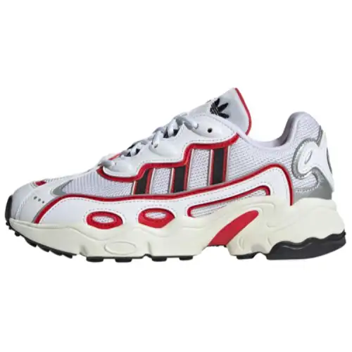 Adidas Originals Ozweego Slip Resistant Abrasion Resistant Low top Casual Shoes Women's White Red