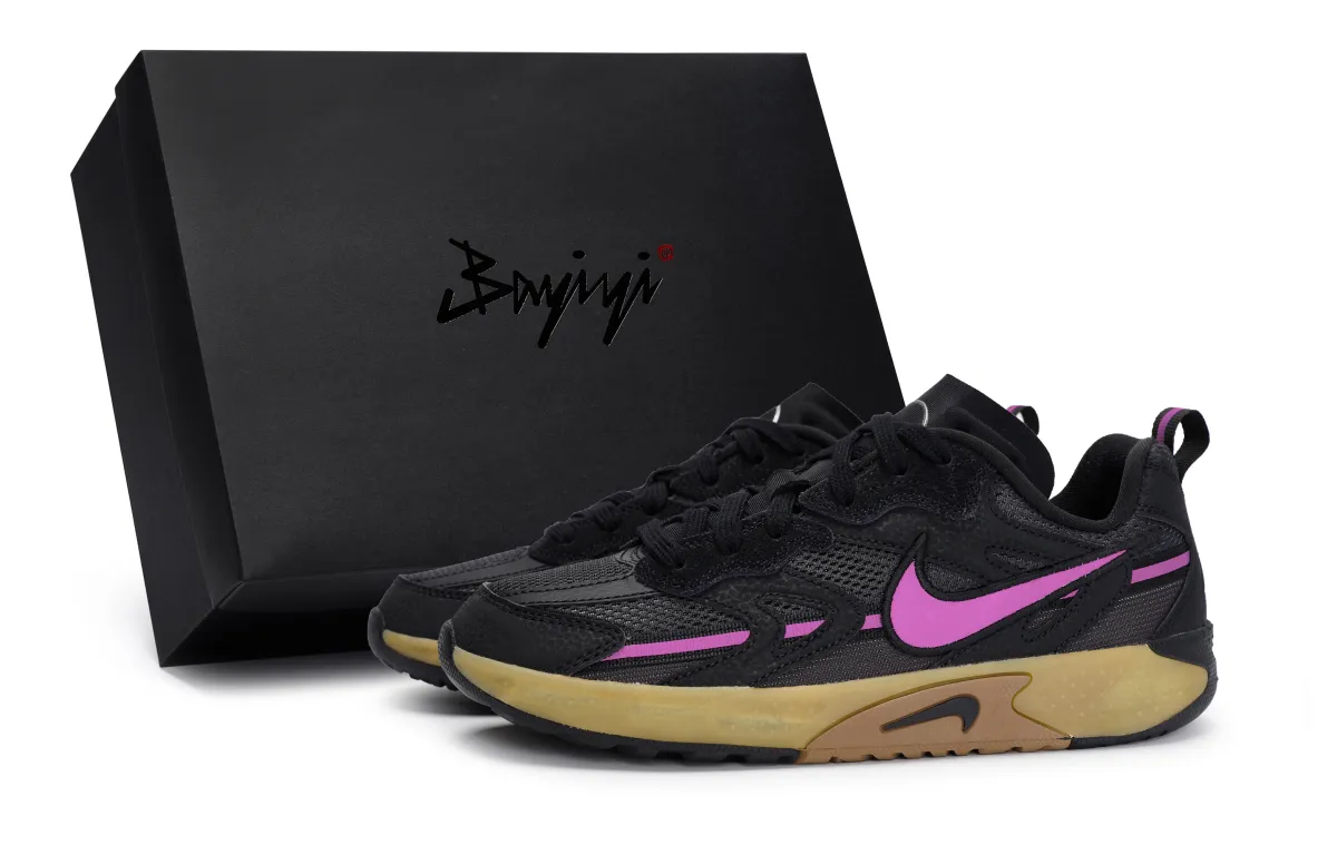 Nike Jam Slip Resistant Abrasion Resistant Low top Casual Shoes Women's Black Rose Red