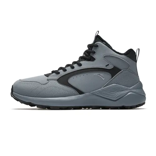 Anta Pedal Island Textile, Synthetic Leather Upper, Fleece Lined Lining, Winter Thermal, Trendy Fashion