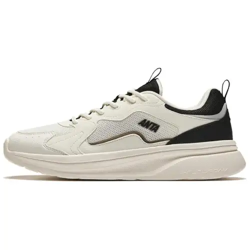 Anta Life Collection Cushioning Slip Resistant Low top Casual Shoes Men's White Black