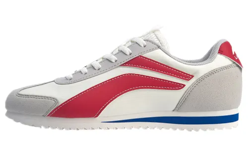 Li Ning Casual Shoes Women's Low Top White Gray Red