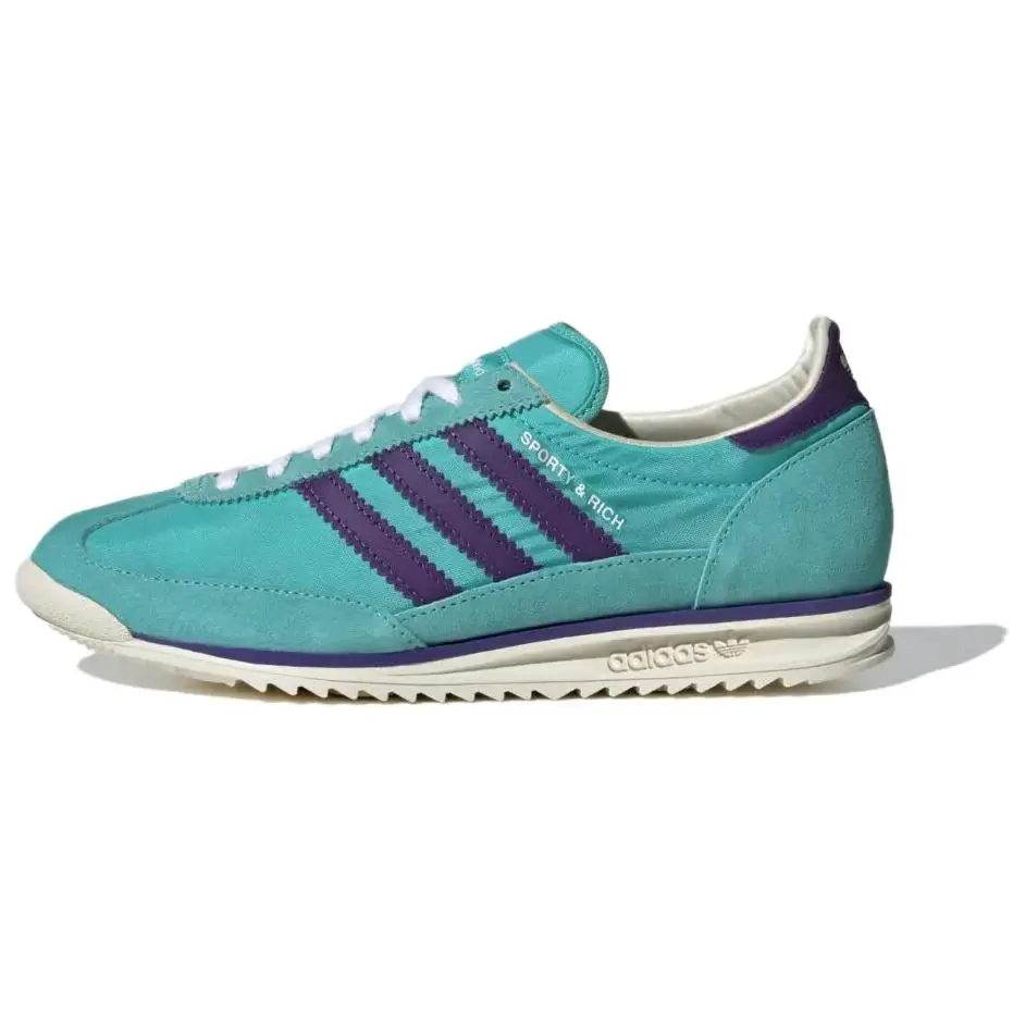 Adidas Originals x SPORTY & RICH SL 72 Low top Casual Shoes Unisex Cyan