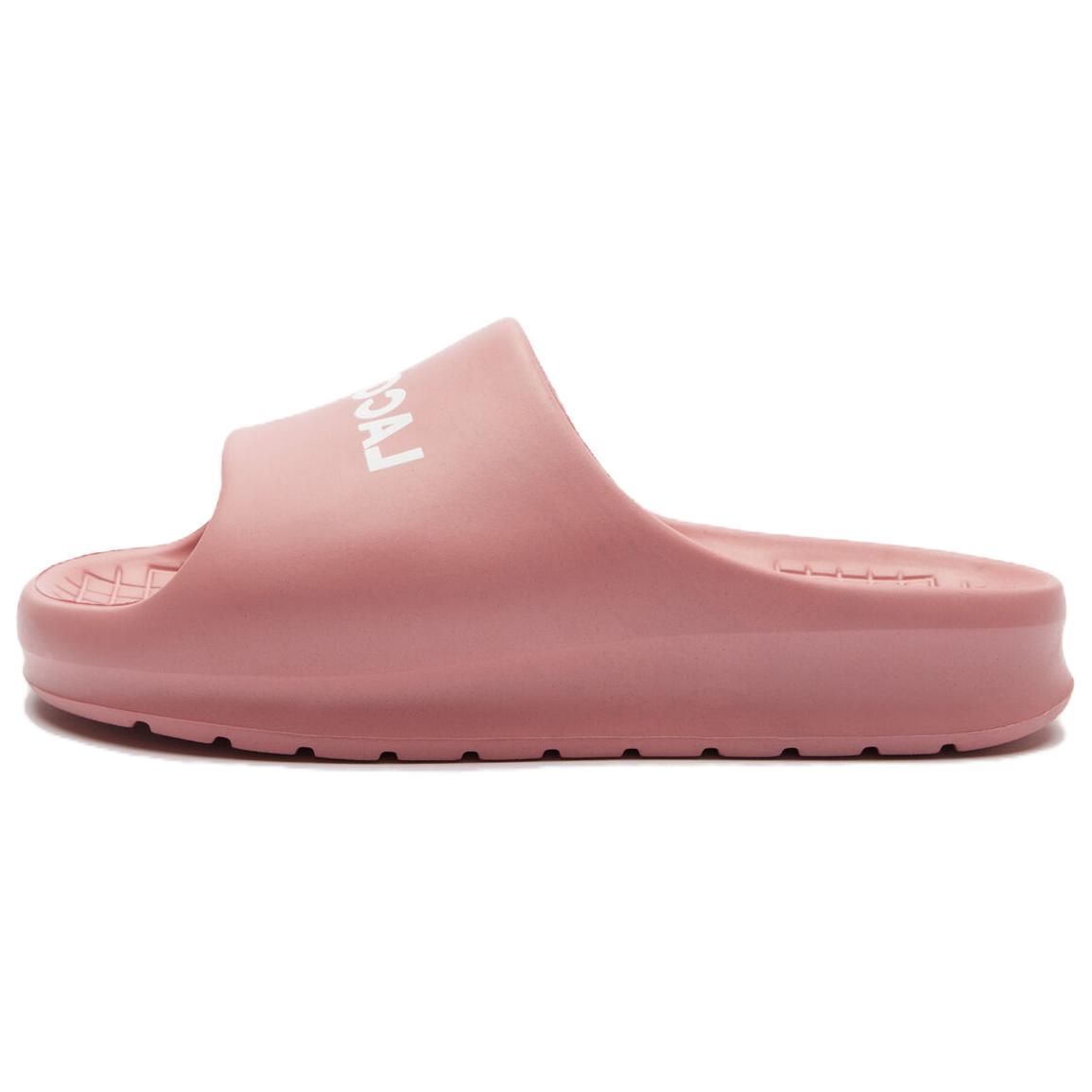 Женские шлепанцы LACOSTE Serve Slide 2.0 (розовые)
