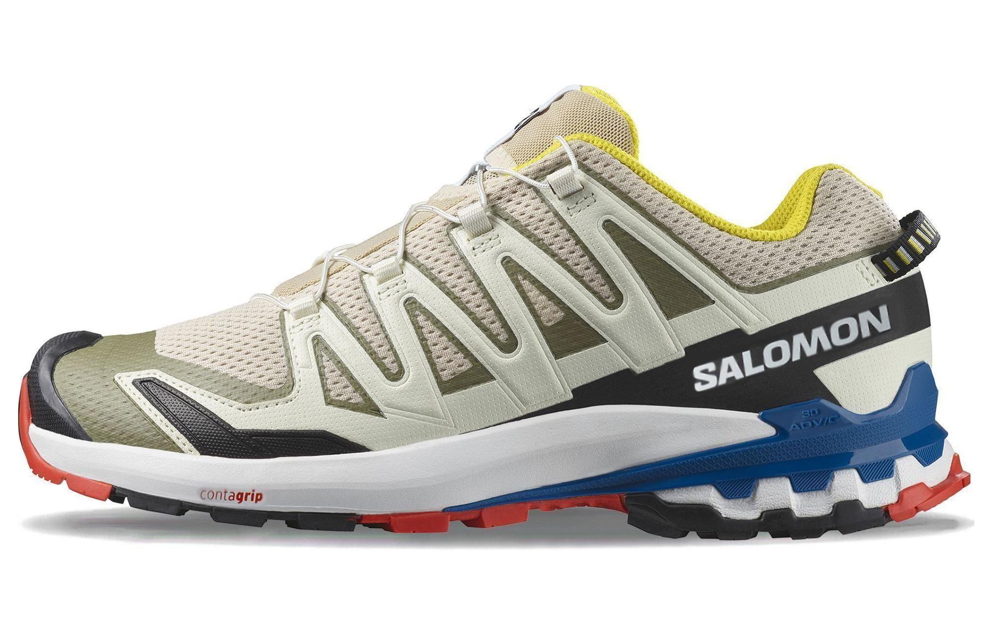 SALOMON XA Pro 3D V9 Comfortable Low top Casual Shoes Men’s Beige Green