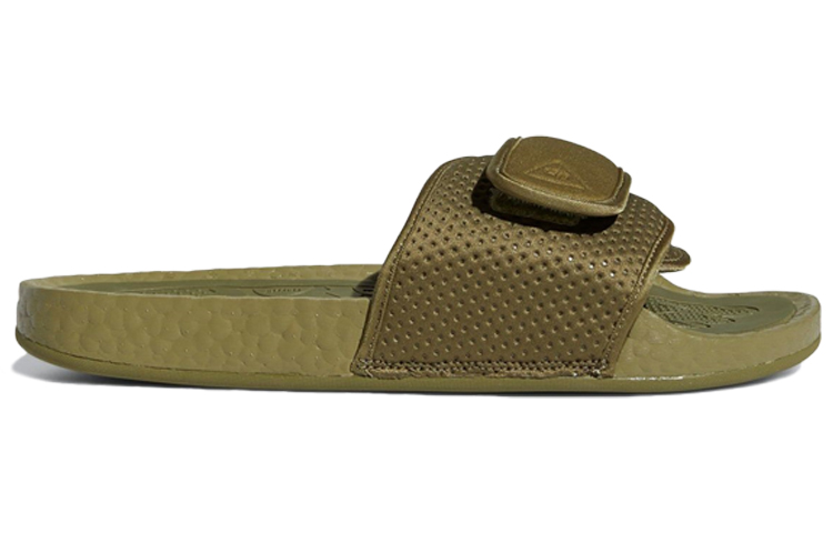 Шлепанцы adidas originals Chancletas Hu Slides (зеленые) — Зелёный — фото 2