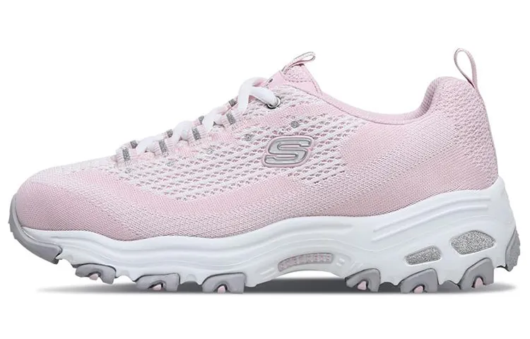 Skechers D'LITES Skech Knit Low top Casual Shoes Women's Pink