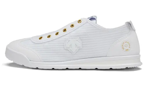 DESCENTE Chron Breathable Support Lightweight Cushioning Low top Casual Shoes Unisex White