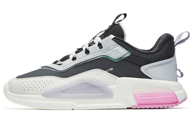 Anta Rubik's Cube Synthetic Leather Cushioning Slip Resistant Abrasion Resistant Low top Casual Shoes Women's