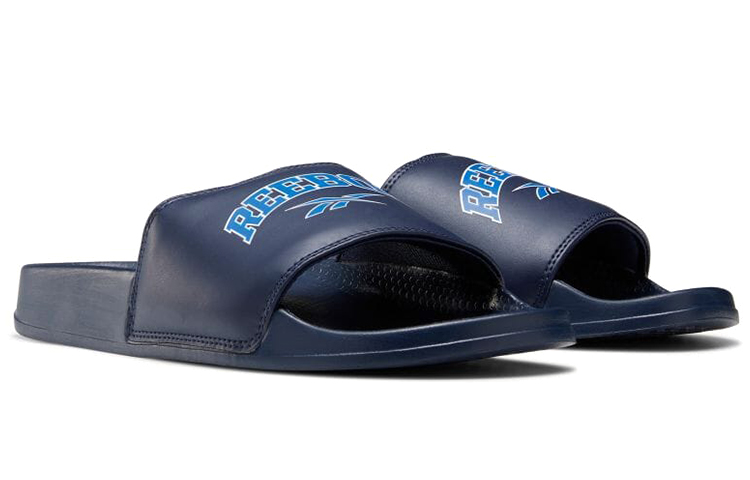 Шлепанцы Reebok classic slide (темно-синие) — фото 3