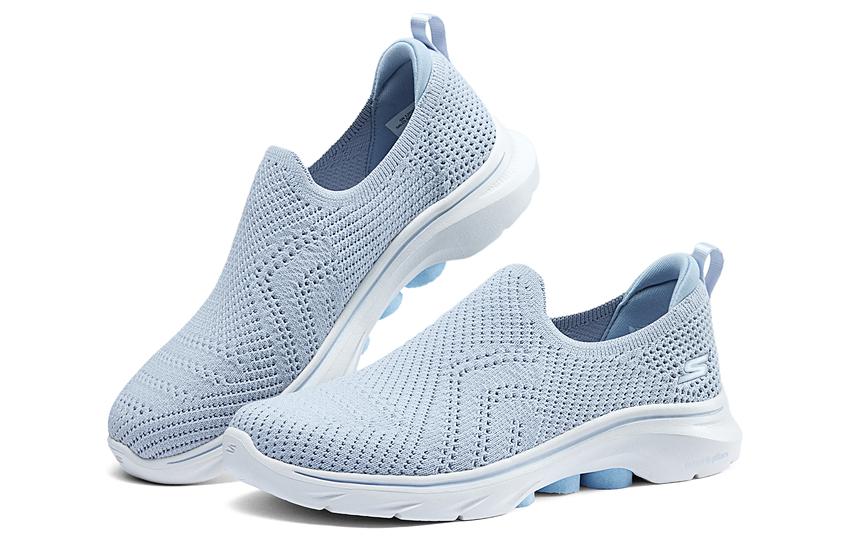 Skechers GO WALK 7 Fabric Cushioning Abrasion Resistant Lightweight Low top Casual Shoes Women’s Light Blue