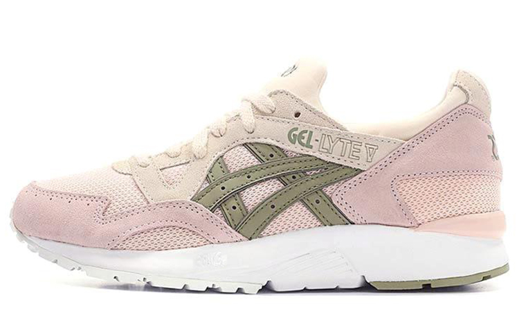 ASICS Gel Lyte 5 Abrasion Resistant Breathable Low top Casual Shoes Women's Green Pink