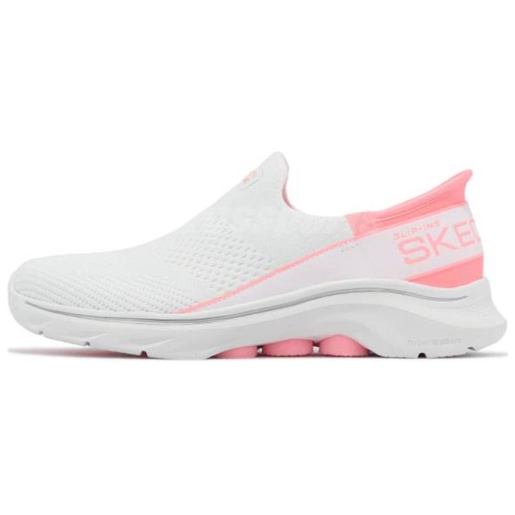 Skechers GO WALK 7 Hands Free Slip Ins Abrasion Resistant Breathable Low top Walking Shoes Women’s White
