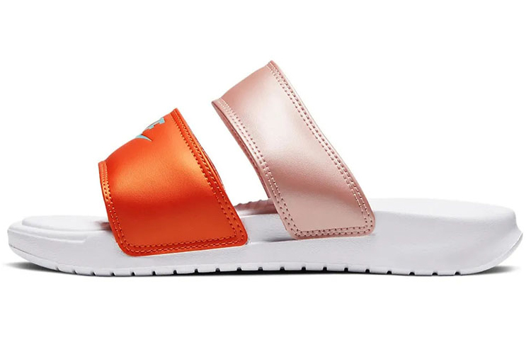 Nike Benassi Duo Ultra Slide White/Orange/Pink Women's