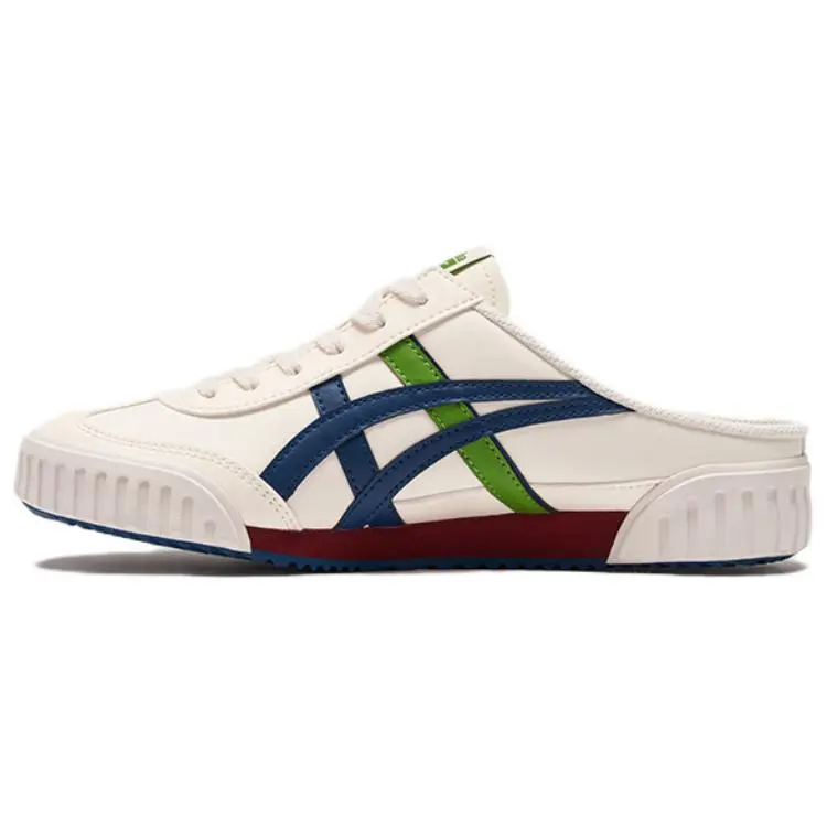 Onitsuka Tiger Machuation Sabot Closed Toe Slippers Unisex Beige Blue