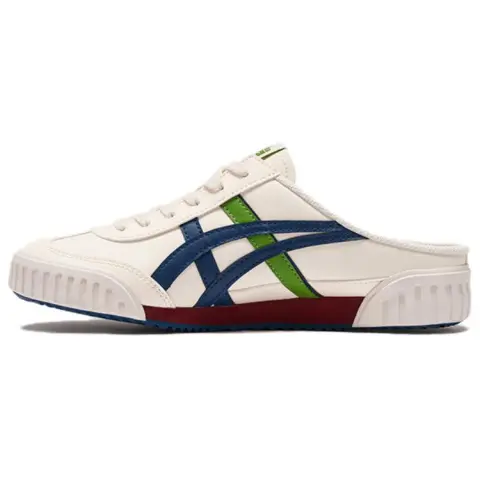 Onitsuka Tiger Machuation Sabot Closed Toe Slippers Unisex Beige Blue