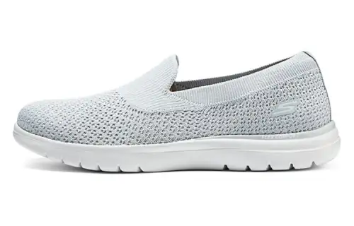 Skechers On The GO Fle Mesh, Textile Slip on Low top Casual Shoes Women's Light Gray