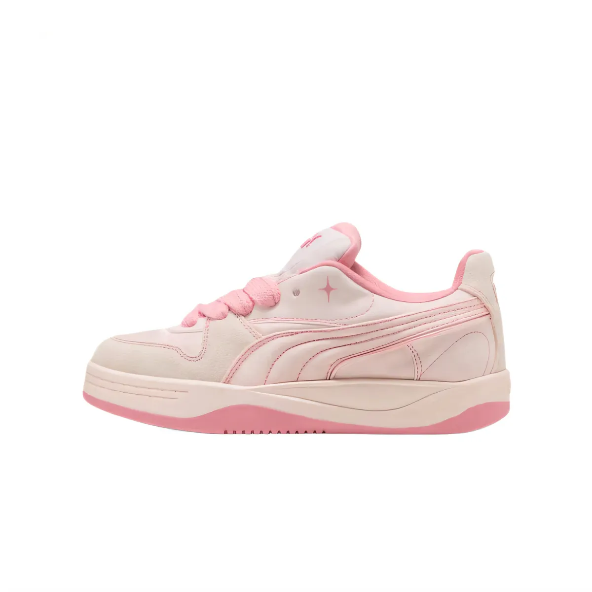PUMA PARK LUNA SATIN PRINCESS Abrasion Resistant Low top Casual Shoes Women's Pink