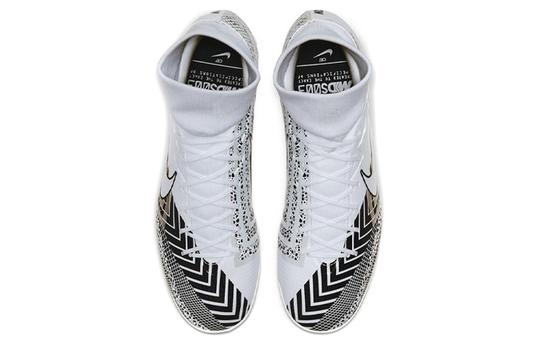 Мужские бутсы Nike Mercurial Superfly 7 13 Academy MDS TF (черно-белые) — Чёрный / белый — фото 4