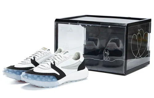 FILA Icona Avant Garde Collection Gara Leather Low top Casual Shoes Men's Black White