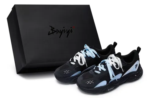 FILA Mars 2.0 811 Manufacturing, Tide, Special Shoe Box Low top Casual Shoes Men's Black Blue White