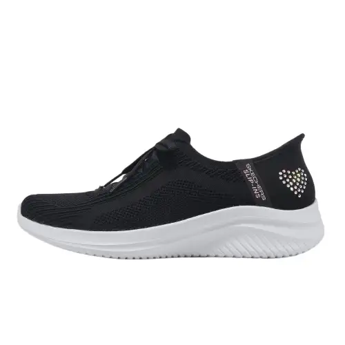 Skechers Ultra Flex 3.0 Heart Me Slip Ins Cushioning Breathable Low top Casual Shoes Women's Black