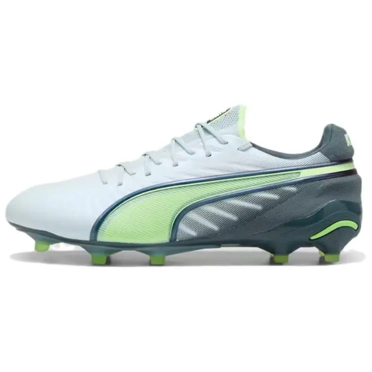 PUMA King Ultimate Comfortable Soccer Shoes Unisex White Gray