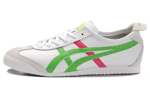 Onitsuka Tiger MEXICO 66 Cushioning Slip Resistant Abrasion Resistant Low top Casual Shoes Men's Green Red White