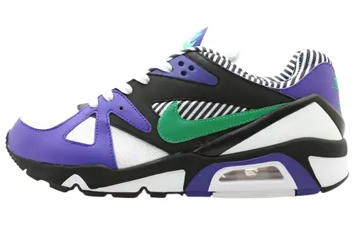 Nike Air Structure Triax 91 Slip Resistant Abrasion Resistant Low top Casual Shoes Unisex Black Purple
