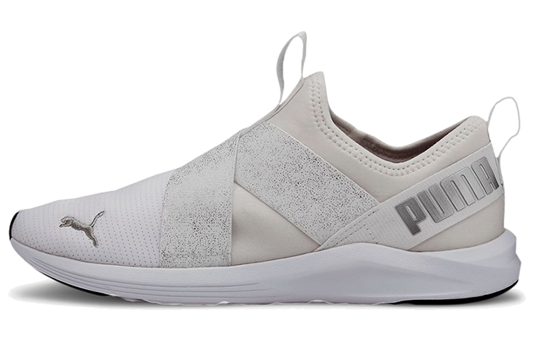 PUMA Prowl Slip on Metallic Fabric Low top Casual Shoes Women's Khaki Gray
