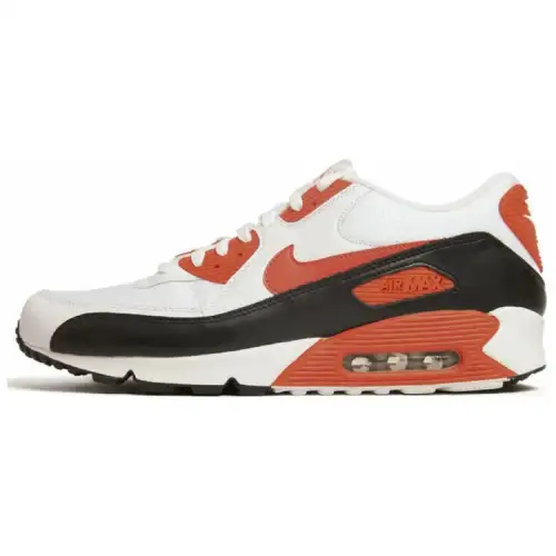 Nike Air Max 90 Classic Low top Casual Shoes Men's White Orange Black