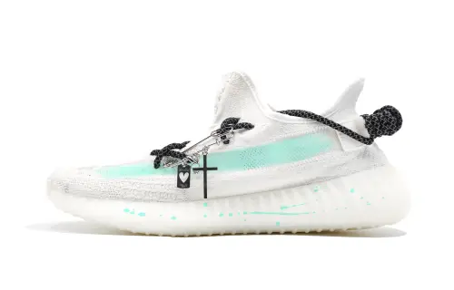 Adidas Originals Yeezy Boost 350 V2 Abrasion Resistant Low top Casual Shoes Unisex White