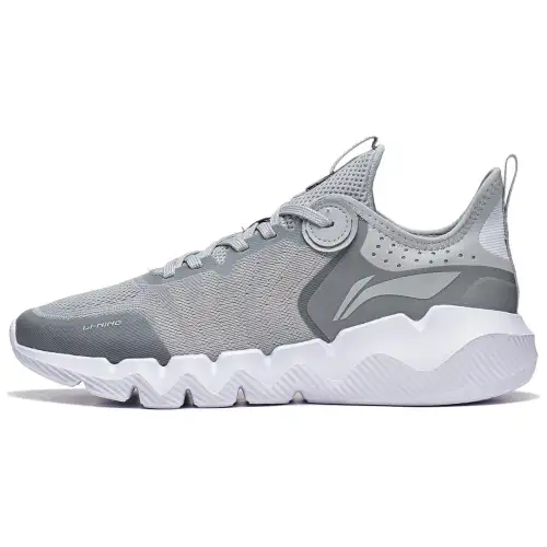 Li Ning Slip Resistant Abrasion Resistant Low top Casual Shoes Men's Gray