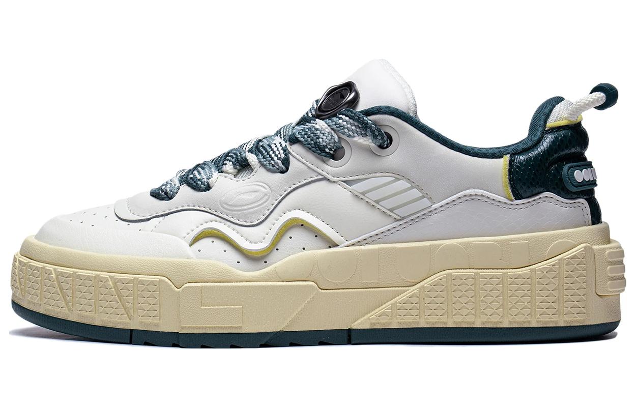 LiNing Li Ning 001 UNBLOCK Unblock comfortable and versatile, non-slip and wear-resistant, low-top lifestyle shoes, women's white and green