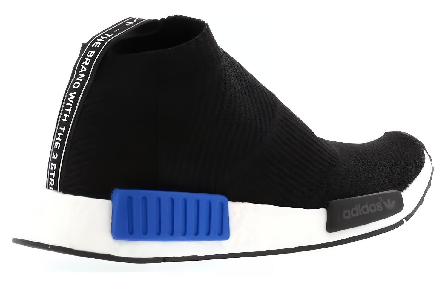 Кроссовки adidas originals NMD City Sock Core Black Lush Blue (черно-синие) — Чёрный / чёрный / синий — фото 3