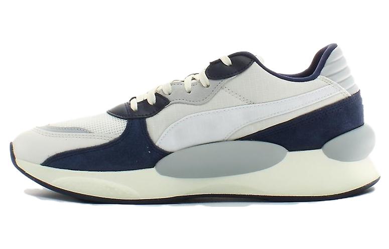 PUMA Puma RS 9.8 Space Mesh Synthetic Leather Suede Leather Fabric Comfortable Sports Low Top Lifestyle Shoes Men and Women Same Model White Blue