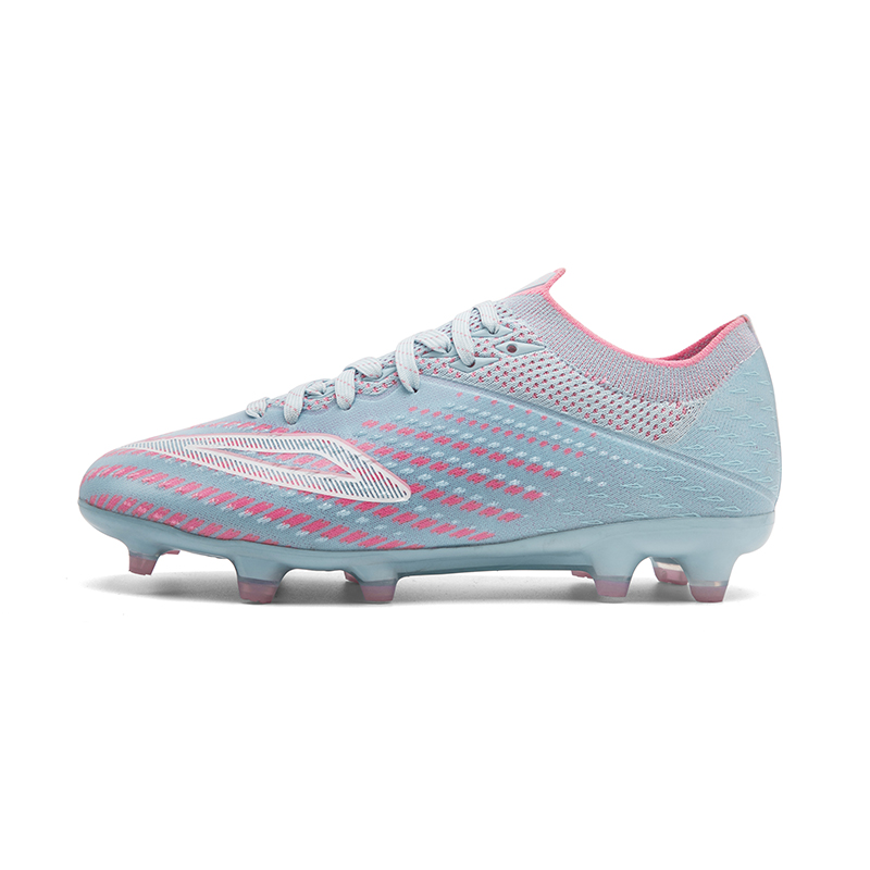 Keliqee AG Artificial Ground TPU Slip Resistant Coverage Soccer Shoes Men’s Blue Pink
