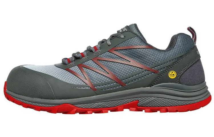 Skechers Work Casual Shoes Men's Low Top Gray/Red