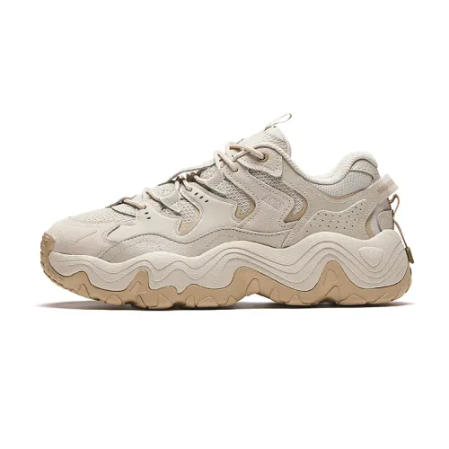 Anta Slip Resistant Abrasion Resistant Slip Resistant Abrasion Resistant Low top Casual Shoes Men's Beige Brown