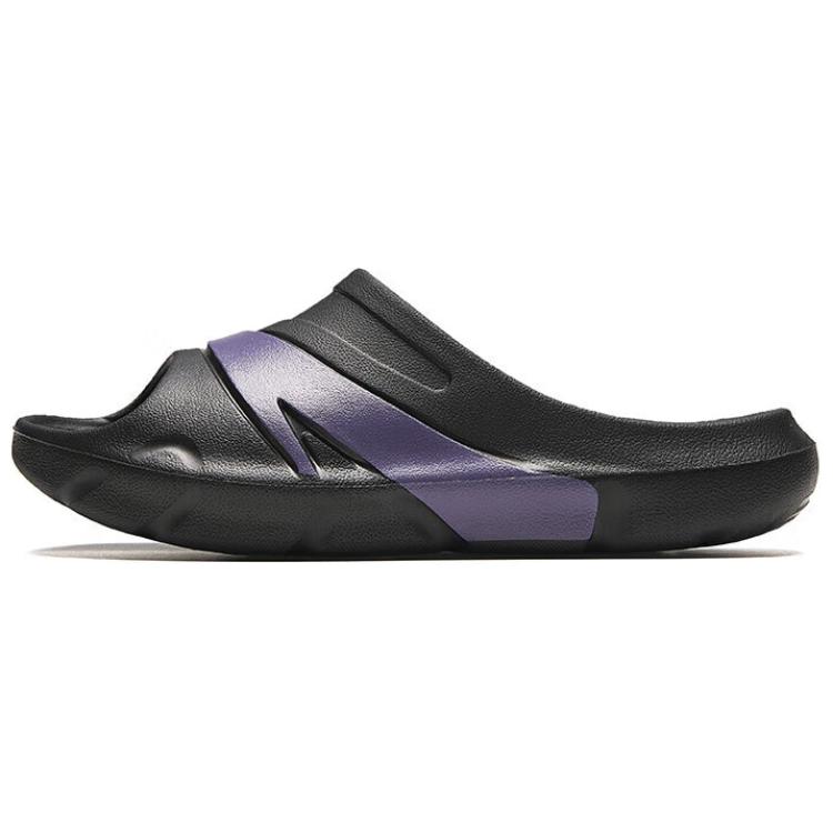 Anta C37 Series Quiet Abrasion Resistant Slide Slippers Women's Black Purple