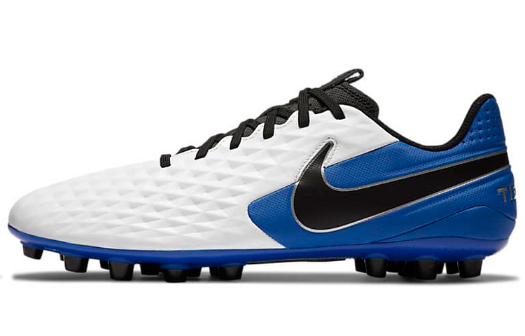 Nike Tiempo Legend 8 Legend 8 Academy comfortable and versatile AG (glue spikes) artificial grass PU synthetic leather non-slip wear-resistant wrapping support football shoes men's white blue