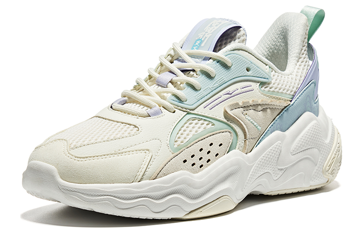 Erke Casual Shoes Women's Low Top Microcrystal White/Illusion Blue