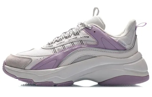 Li Ning Casual Shoes Women's Low Top White Purple