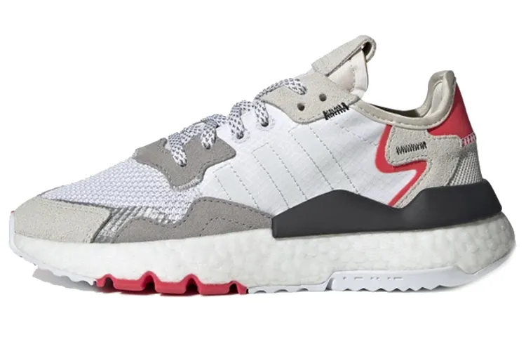 Adidas Nite Jogger J 'White Shock Red' Women's