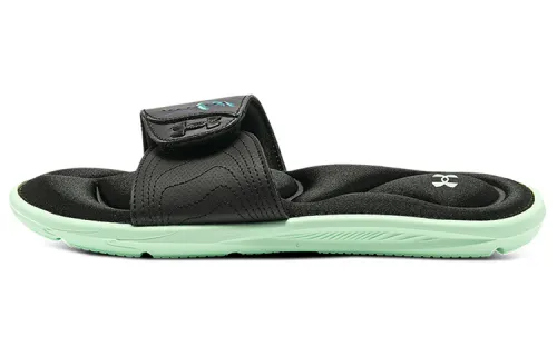 Under Armour Ignite 4 Graphic Strap Slide 'Black Aqua Foam' Women's
