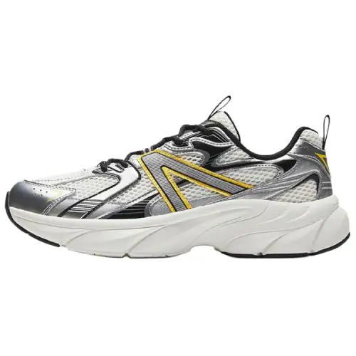 Anta Abrasion Resistant Breathable Low top Casual Shoes Men's Silver White